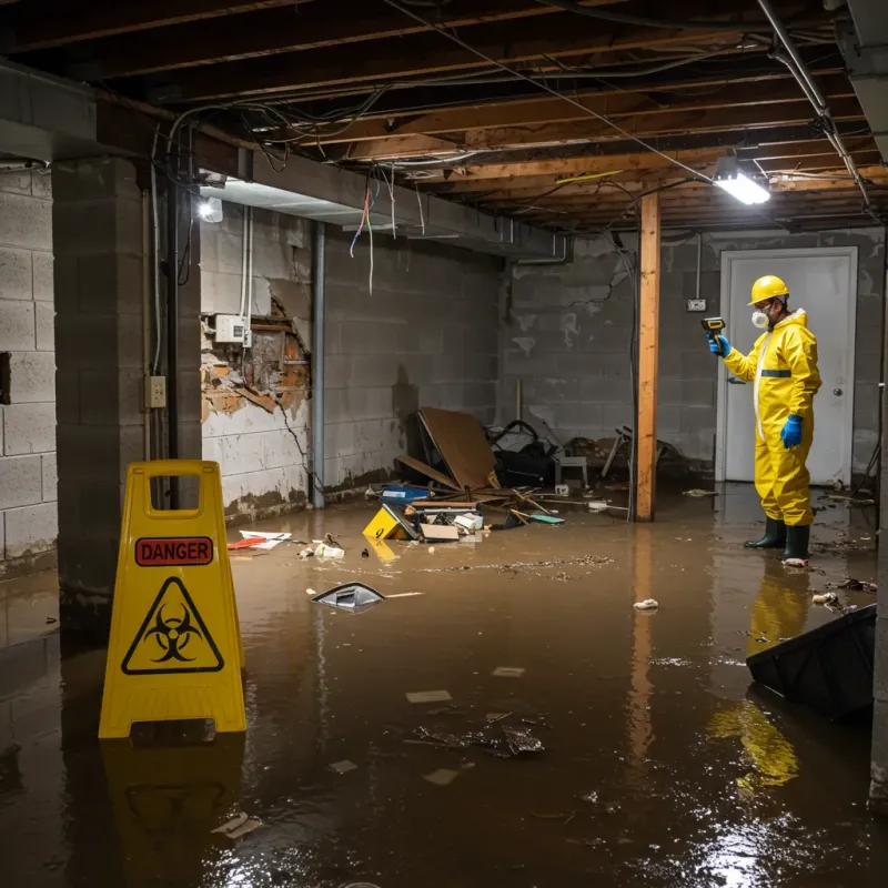 Flooded Basement Electrical Hazard in Camp Pendleton North, CA Property